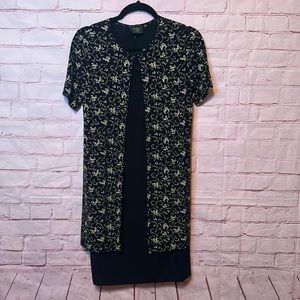Vintage black floral dress